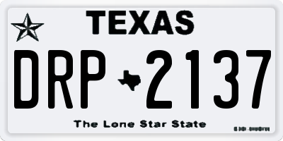 TX license plate DRP2137