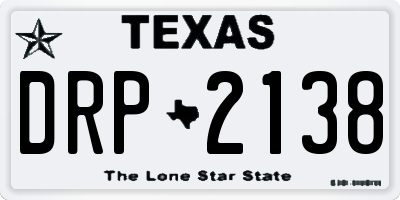 TX license plate DRP2138