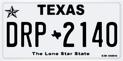 TX license plate DRP2140