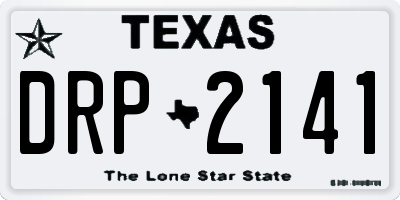 TX license plate DRP2141