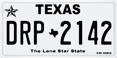 TX license plate DRP2142