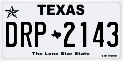 TX license plate DRP2143