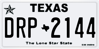 TX license plate DRP2144