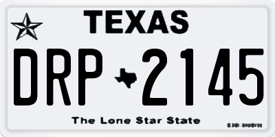 TX license plate DRP2145