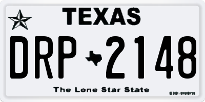 TX license plate DRP2148