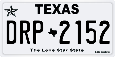 TX license plate DRP2152