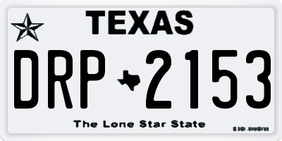 TX license plate DRP2153