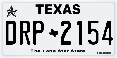 TX license plate DRP2154