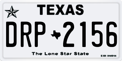 TX license plate DRP2156