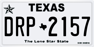 TX license plate DRP2157