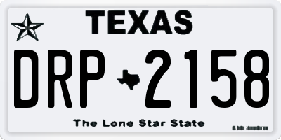 TX license plate DRP2158