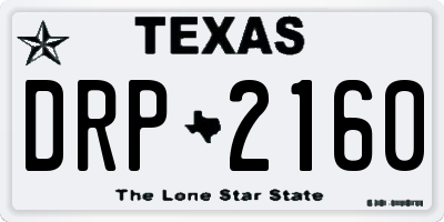 TX license plate DRP2160