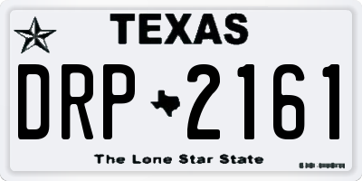 TX license plate DRP2161