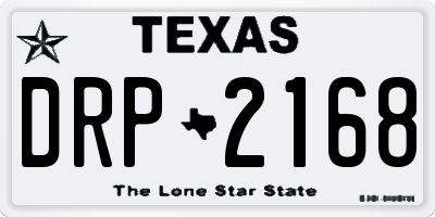 TX license plate DRP2168