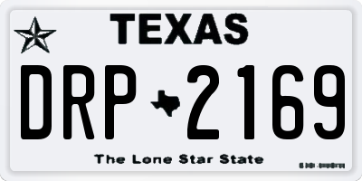 TX license plate DRP2169
