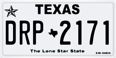 TX license plate DRP2171
