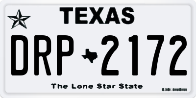 TX license plate DRP2172