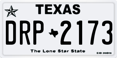 TX license plate DRP2173