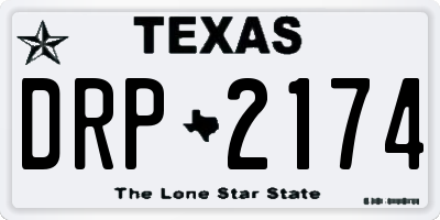 TX license plate DRP2174