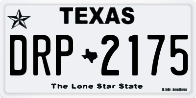 TX license plate DRP2175
