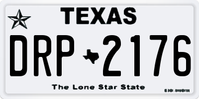 TX license plate DRP2176