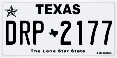 TX license plate DRP2177