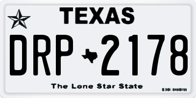 TX license plate DRP2178