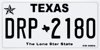 TX license plate DRP2180