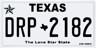 TX license plate DRP2182