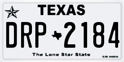 TX license plate DRP2184
