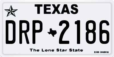 TX license plate DRP2186