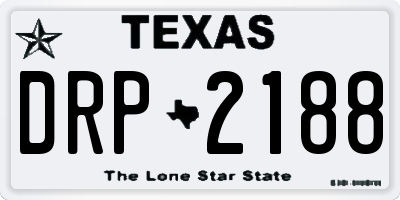 TX license plate DRP2188