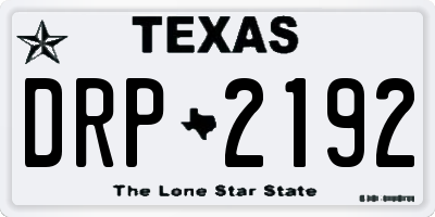 TX license plate DRP2192