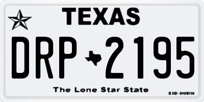 TX license plate DRP2195