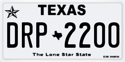 TX license plate DRP2200