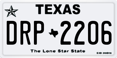TX license plate DRP2206