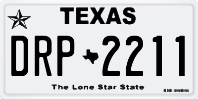 TX license plate DRP2211