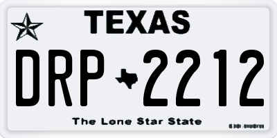 TX license plate DRP2212