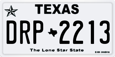 TX license plate DRP2213