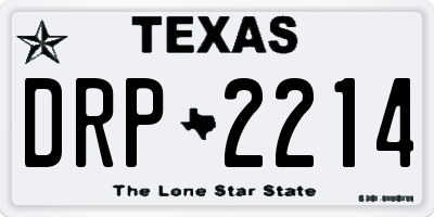 TX license plate DRP2214