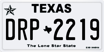 TX license plate DRP2219