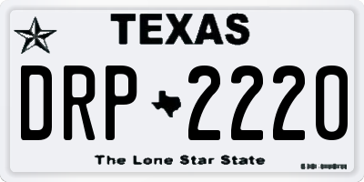 TX license plate DRP2220