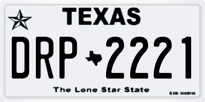 TX license plate DRP2221