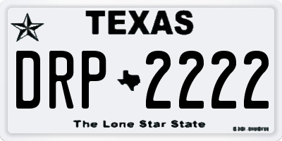 TX license plate DRP2222
