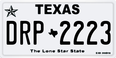 TX license plate DRP2223