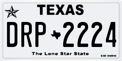 TX license plate DRP2224