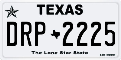TX license plate DRP2225