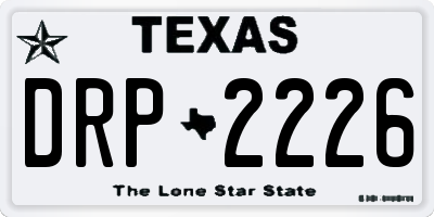TX license plate DRP2226