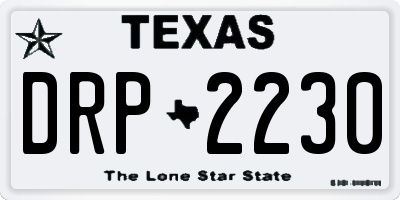 TX license plate DRP2230