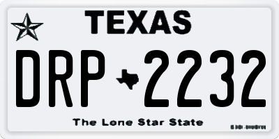 TX license plate DRP2232